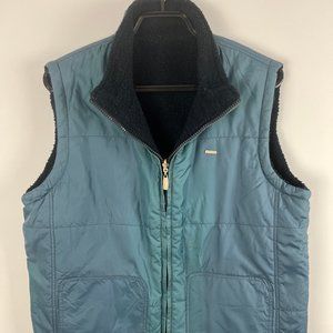 Point Zero Nicole Benisti Windbreaker Vest Men's Size M Blue Sleeveless Zip Up